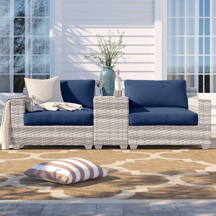 Falmouth 4 Piece Rattan Sectional Seating Group With Cushions 2024 www.alhudapk
